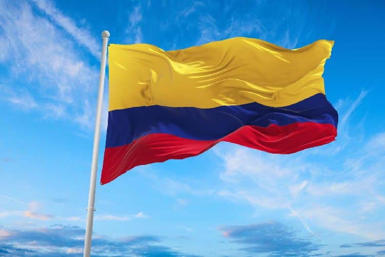 La bandera de Colombia