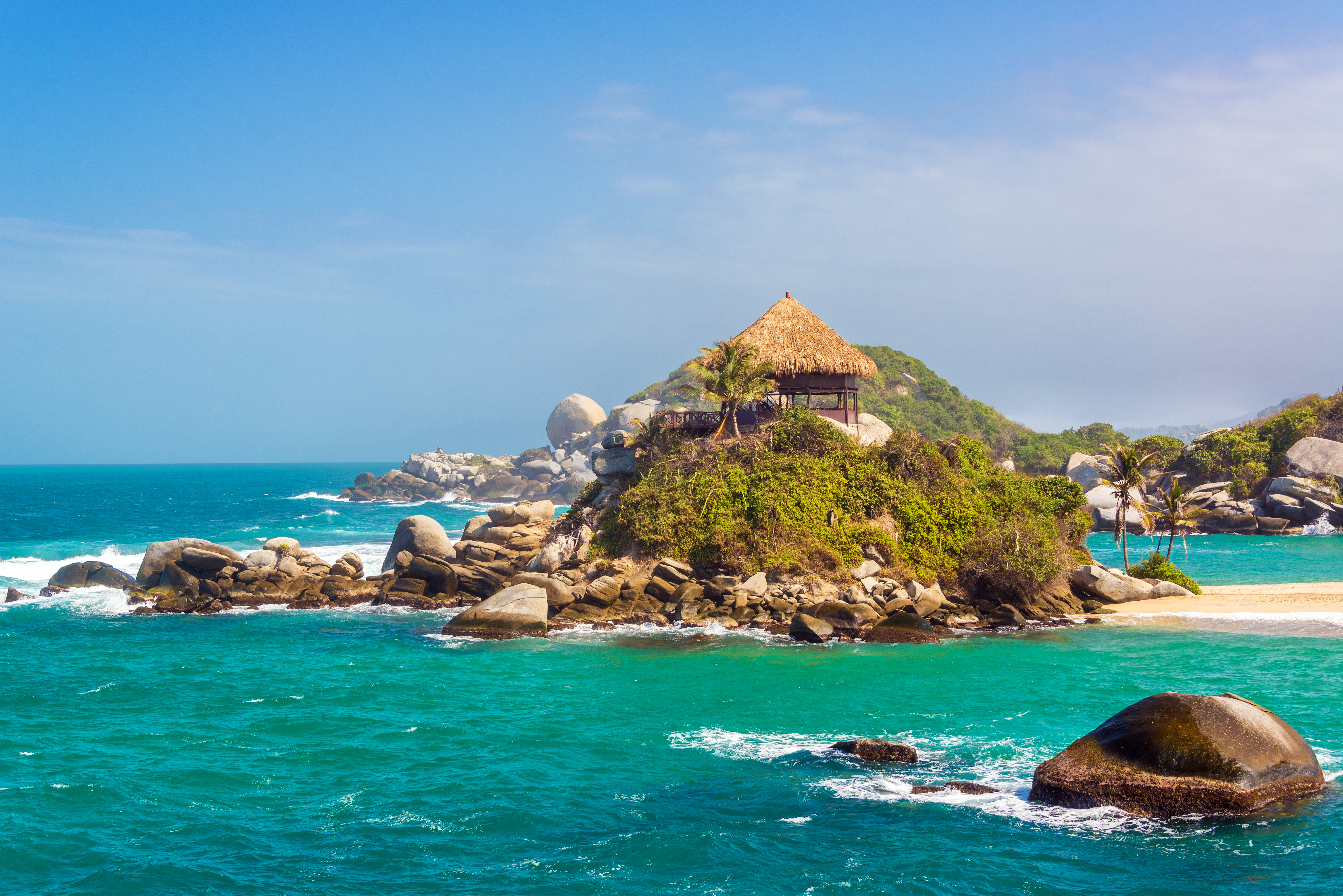 Parque nacional el Tayrona en Santa Marta Colombia, el país más acogedor del mundo