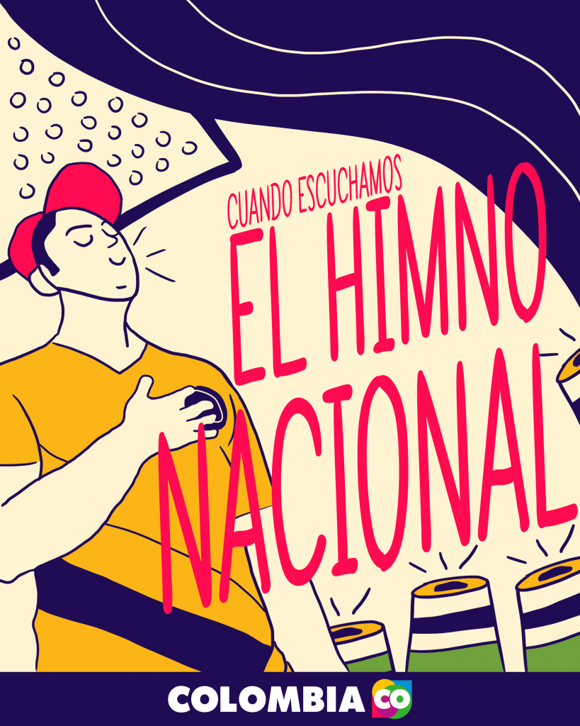 Erizarnos cuando escuchamos el himno de Colombia, una de las buenas colombianadas | Marca País Colombia