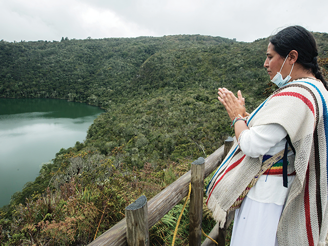 Laguna del Cacique de Guatavita en Cundinamarca, Colombia.