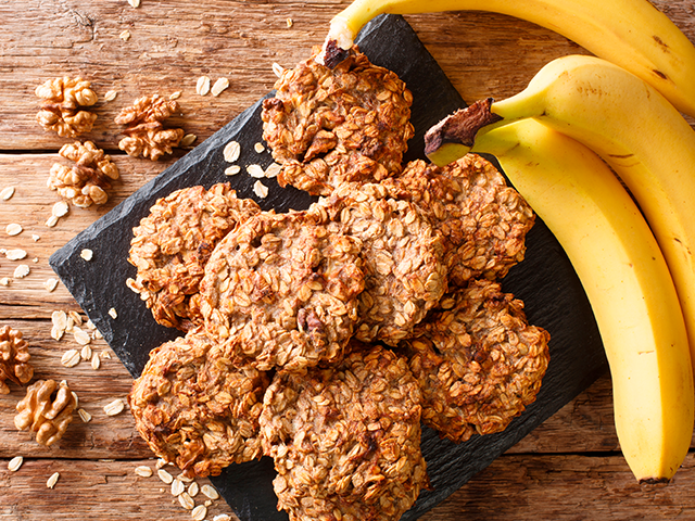 Receta de galletas con banano.